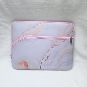 Marble Print Laptop Sleeve with Pink Accents For Air 13"